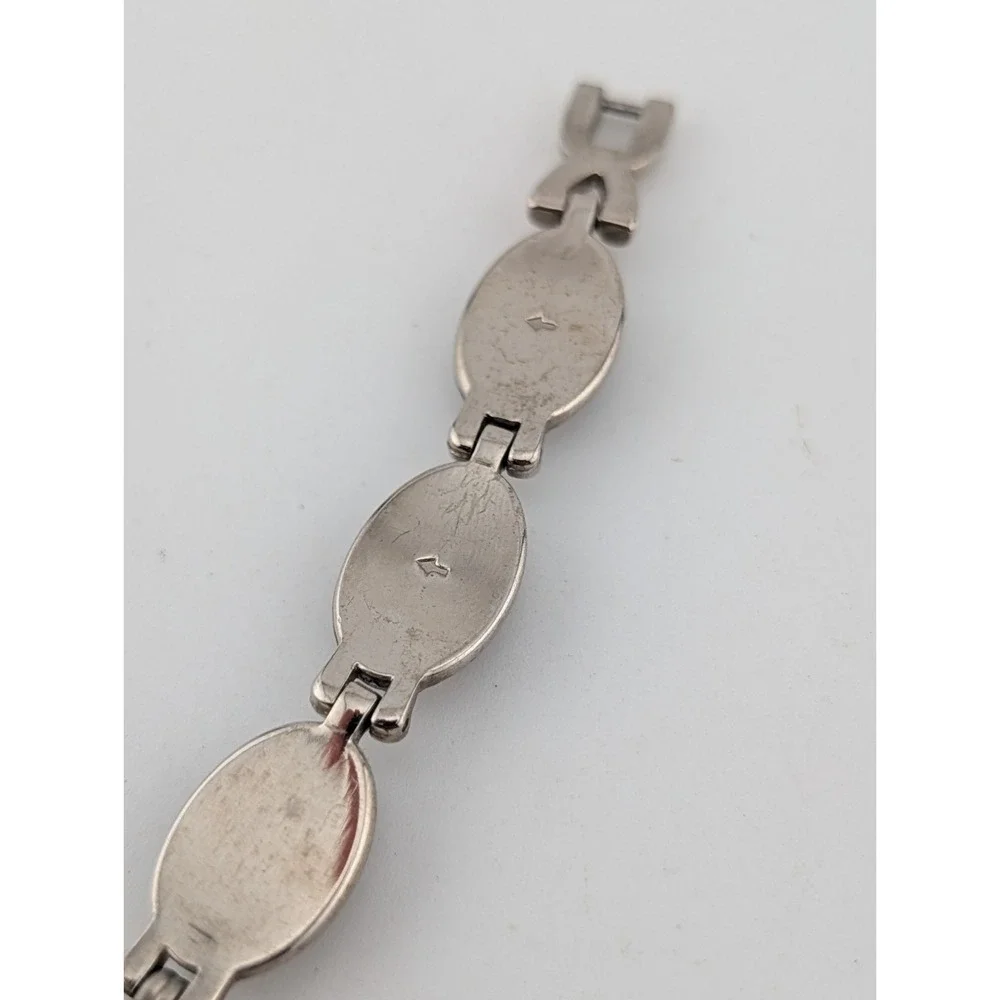Vintage Avon Tiger's Eye Link Watch MOP Dial 6.75